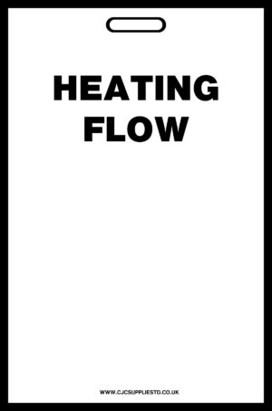 White Heating Flow Label