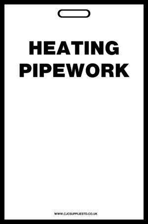 White Heating Pipework Label