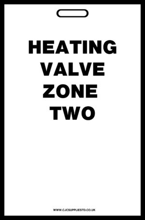 White Heating Valve Zone 2 Label