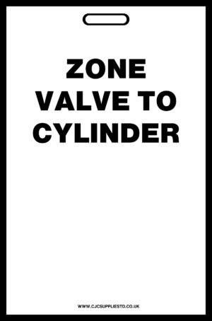 White Zone Valve To Cylinder Label